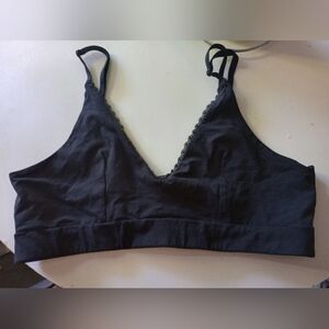 Pact Black XL Organic Cotton Bralette